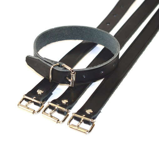 Kožený řemínek s přezkou ČERNÝ