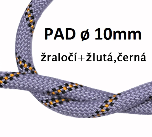 Lano PAD ø 10 mm s jádrem, lano