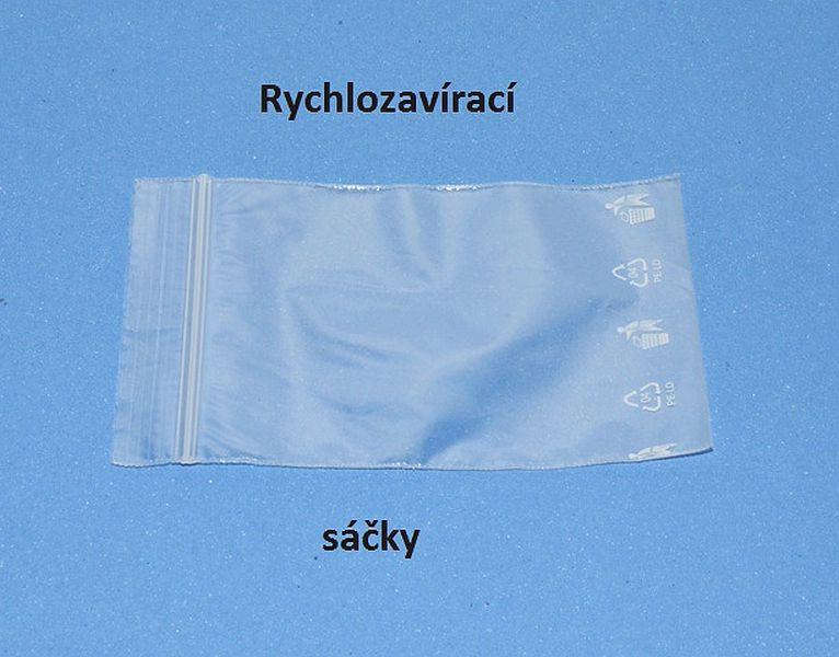 Sáček rychlozavírací PE, rychlosáček, polyetylenové sáčky zavírací, uzavíratelný zip