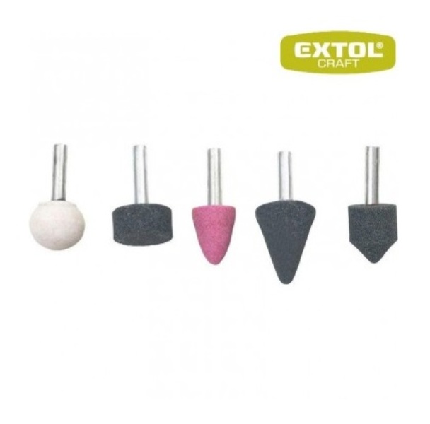 Rotační tvarové brusky Extol - sada 5 ks 