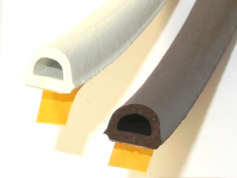 Těsnění do oken a dveří D-profil, těsnící páska na okno, dveře, pryž, guma