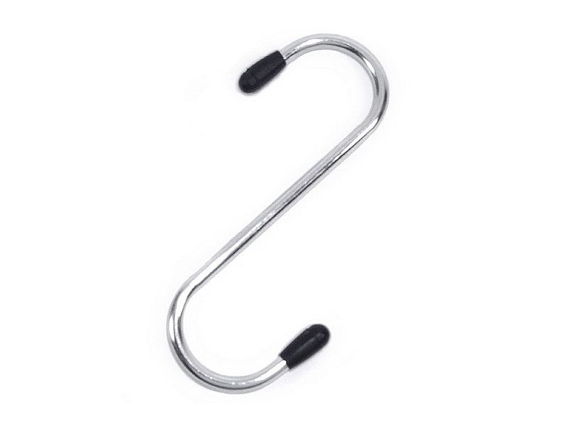 Hák kuchyňský, oplastovaný, S háček závěsný s návlekem, PVC krytka