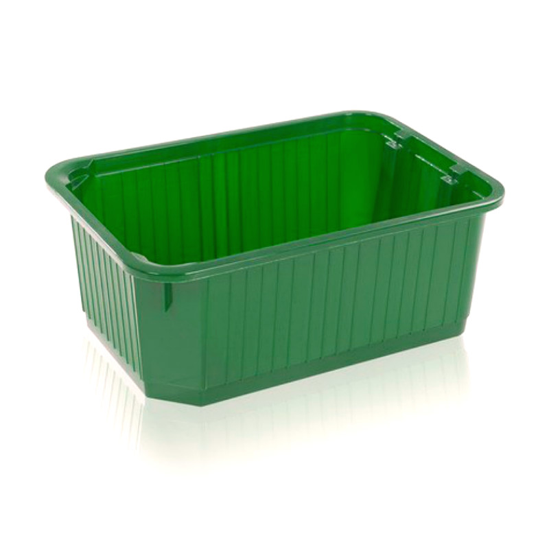 Plastový koš, plastová přepravka, košík velký plný, miska