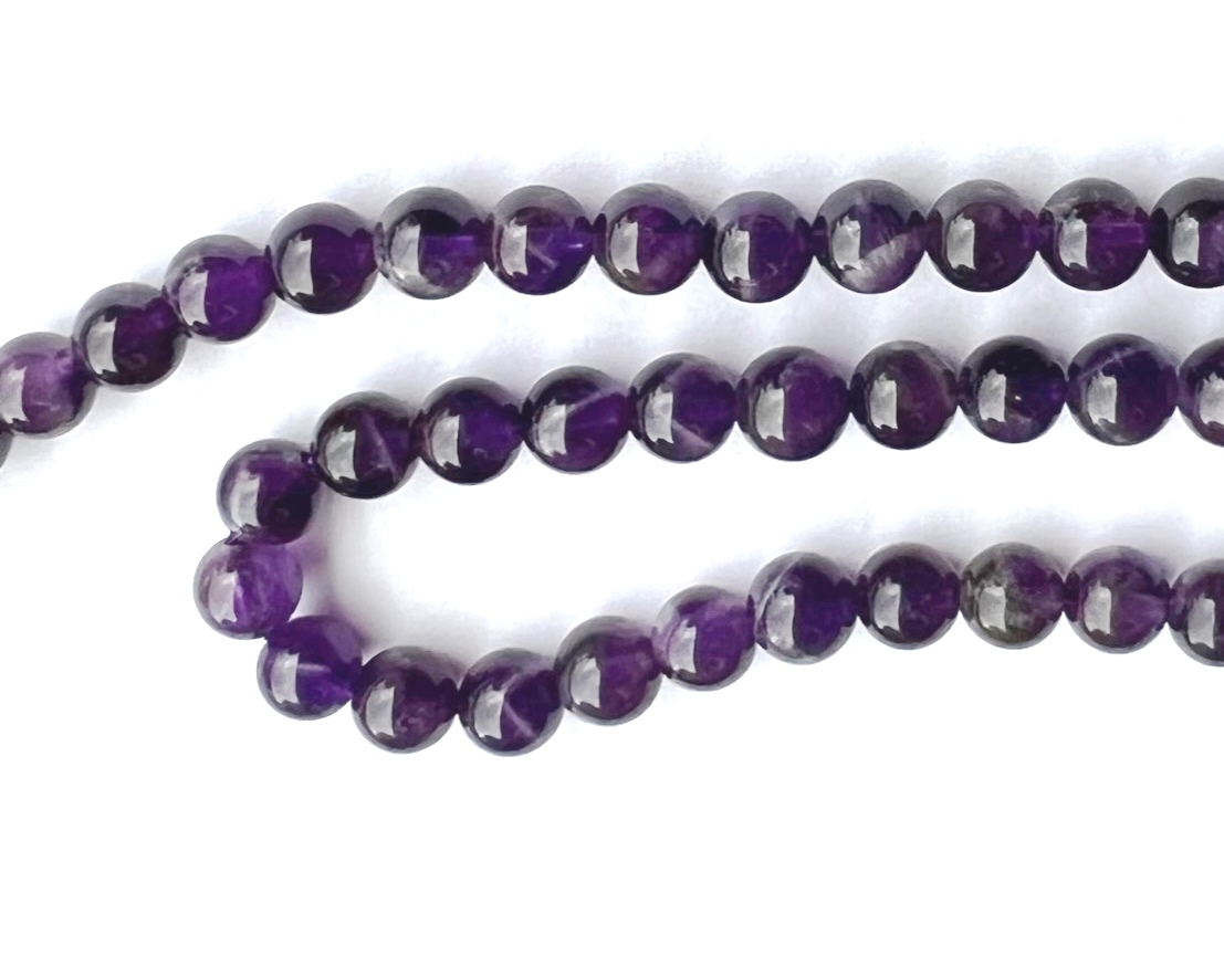 Ametyst 6 mm - 1 šňůra